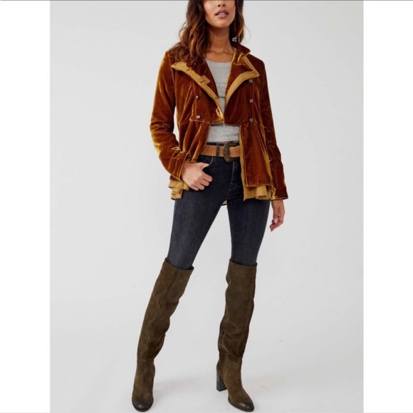 NWT Free People Faye Velvet Jacket - Picture 3 of 11